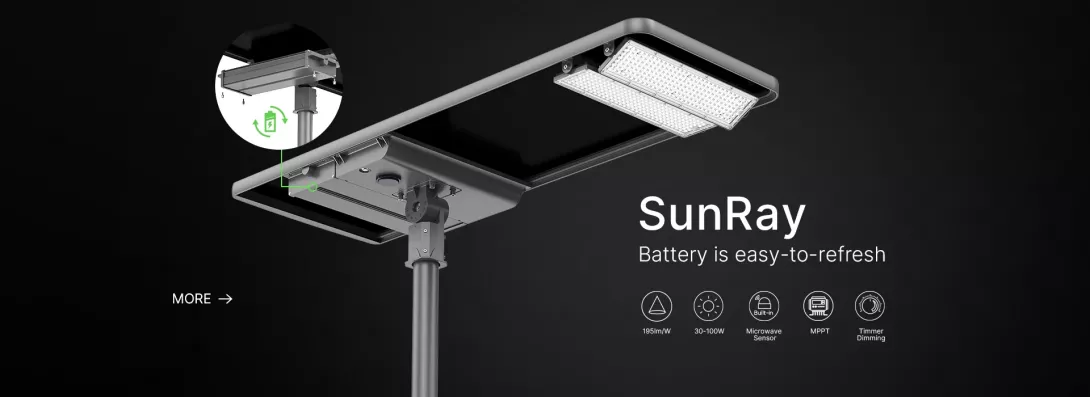 Solar Street light 30-100W 195lm/w